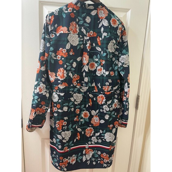 Tommy Hilfiger Women's Medley Print Pleated Shirtdress Blue Size 8 - Picture 11 of 15